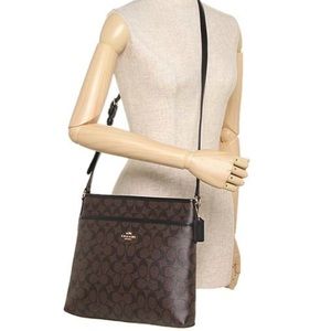 Coach Signature Zip File Crossbody bag